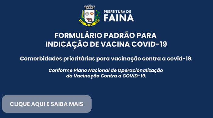 FORMULÁRIO PADRÃO PARA  INDICAÇÃO DE VACINA COVID-19